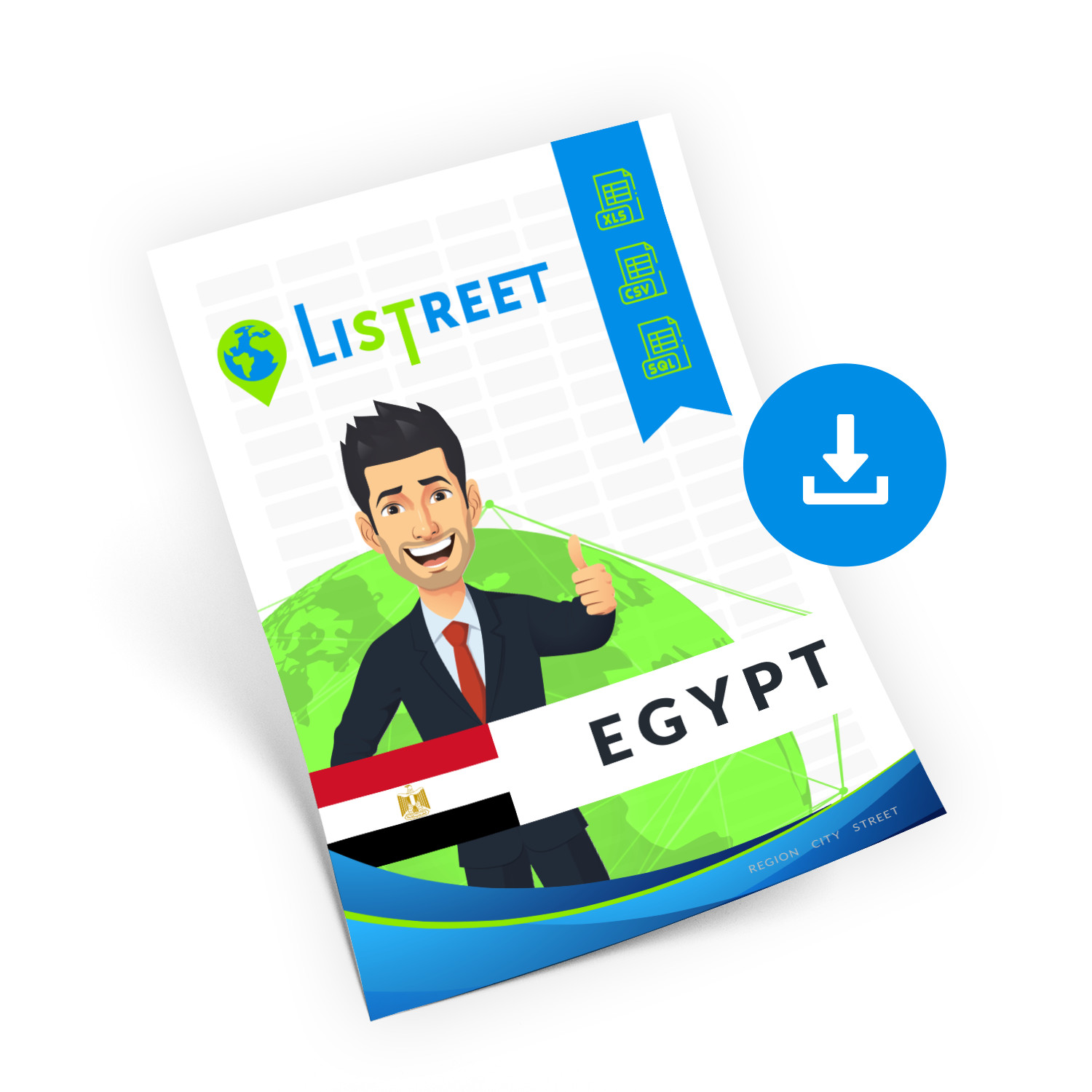 Street List Egypt Address File Roads Database Area Data Excel 