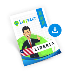 Liberia Straten, Postcodes en Adresgegevens - CSV, Excel, SQL, XML