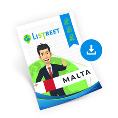 Malta Straatnamen, Postcodes en Adresgegevens - CSV, Excel, SQL, XML