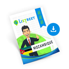 Calles, códigos postales y base de datos de direcciones de Mozambique - CSV, Excel, SQL, XML