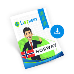 Norwegische Straßen, Postleitzahlen & Adressdatenbank - CSV, Excel, SQL, XML